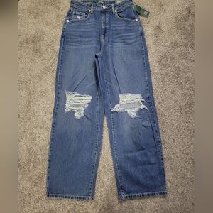 Distressed Blue Jeans